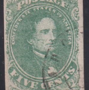 US Confederates #1 Used  VF  lovely  Cat Value: $175