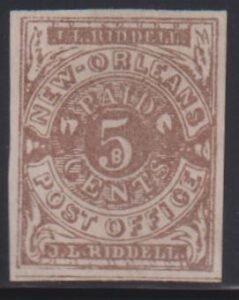 US Confederates #62x5 Mint  XF  no gum  Cat Value: $160