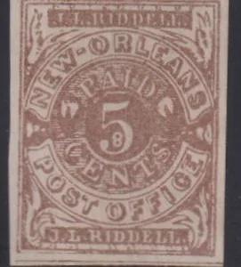 US Confederates #62x5 Mint  XF  no gum  Cat Value: $160