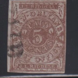 US Confederates #62x4 Used  F - VF  four margins close at right chocolate brown shade  Cat Value: $200