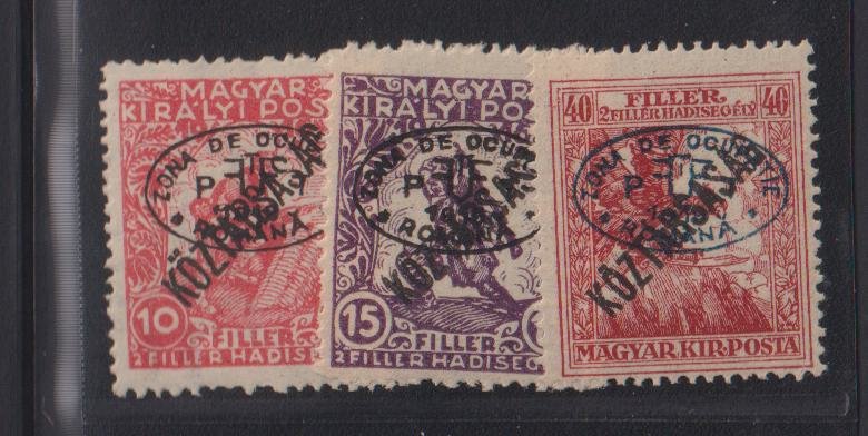 Hungary - Romanian Occupation #2NB4-6 MintLH F - VF