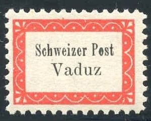 Liechtenstein LBK IAI Vaduz-Sevelen Botenpost with plate variety with Rupp Cert - Rare!
