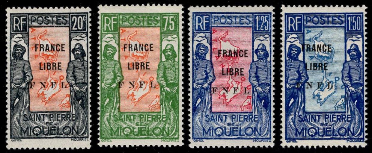 St. Pierre & Miquelon 216A-218A NH VF-XF