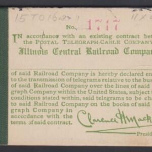 US 15 - 16a Postal Telegraph-Cable Company Unexploded Booklet of 11 Panes of 4