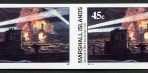 Marshall Is. 240 Imperf Pair, HMS Royal Oak, WWll