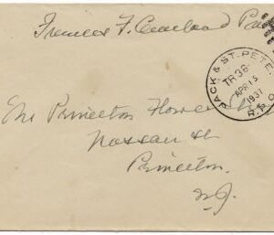 Autographs Frances F. Cleveland Free Frank Cover, RPO cancel