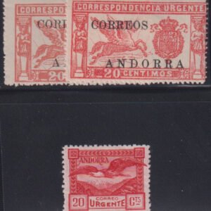 Spain - Andorra #E1-3 MintHinged F