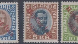 Iceland C12-14 F - VF + Hinged Hopflug 1933 Signed Wahl BPPP cv 2,075.00