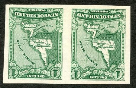 Newfoundland 163c NH Horizontal Imperf Pair cv 200.00