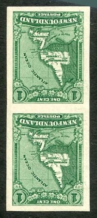 Newfoundland 163b VF + NH Vertical Imp Pair cv 200.00