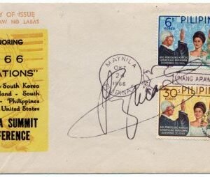 Autographs Ferdinand Marcos on 1966 Philippines Cover
