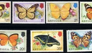 Antigua 387 - 393 NH Butterfly set of 7