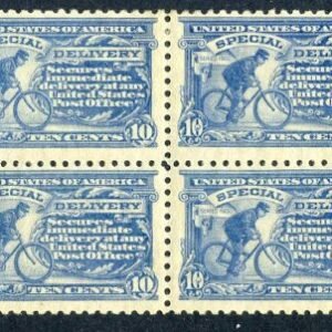 US E9 Special Delivery F - VF LH Block of 4 cv $800