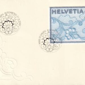 Swiss 1075-2000 Embroidery FDC