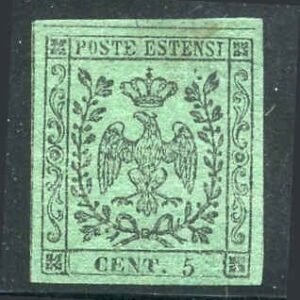 Italian States - Modena 1 Hinged VF Signed Raybaudi cv $2,375