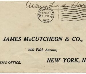 Autograph of Mary Lord Harrison, 2nd Wife to President, Free Frank Cover