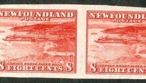 Newfoundland 209a F - VF NH Left Margin Horizontal Imperf Pair cv 200.00