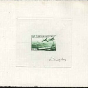 Algeria B56 1949 Artist Die Proof, Airplane