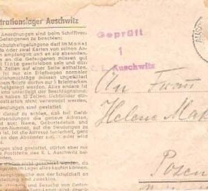 Auschwitz Folded Letter 053