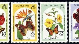 Anguilla 480 - 483 NH Butterfly set of4