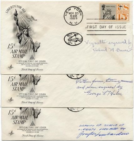US C58 Autographed Cover,  Signed by the Engravers