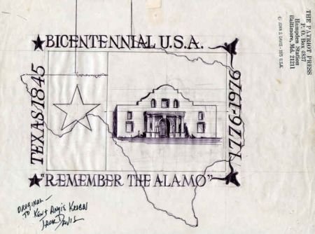 Jack Davis Artwork : Scott 1660 Texas State Flag