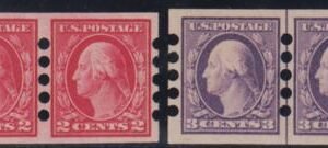 US 482, 483LP - Vending Machine XF Mint Hinged Counterfeit Perfs Type IV - Marked