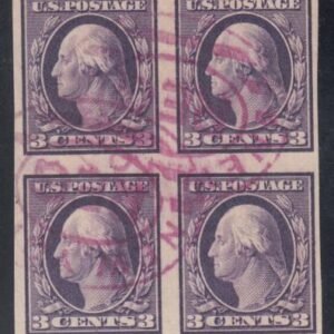 US 345 Washington / Franklin Used VF BlockRed NY Registry Cancel