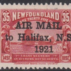 Newfoundland Cd Newfoundland H XF 1921 Shifted to Right, APS Cert