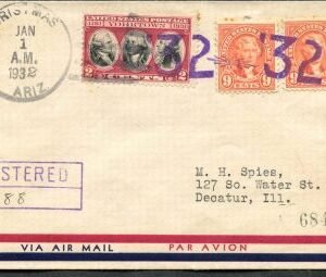 US Arizona, Christmas 641, 703 Fancy Cancel Cover, "32"