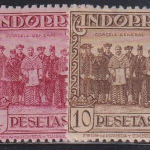 Spain - Andorra #23,24 Hinged F