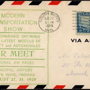 US 1929 Air Meet Cover with #650 Signed by Blanche Noyes, Aviator