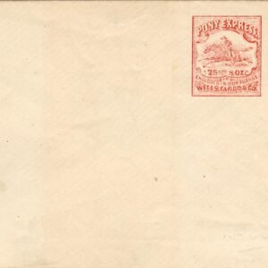 US 1862 #143LU3 XF 25c Red Entire on U34