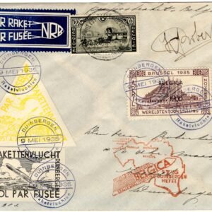 Belgium 1935 Rocket Mail, Signed