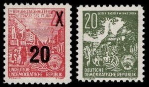 German Democratic Republic Propaganda Mi. 7, 10 LH VF