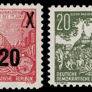 German Democratic Republic Propaganda Mi. 7, 10 LH VF