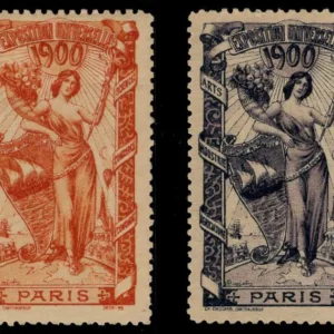 France 1900 Two Vignettes for Paris International Exposition