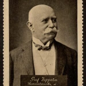 Germany Count Ferdinand von Zeppelin Portrait on Vignette