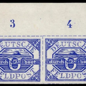 Germany Feldpost, U-boat Mi 13 Pair Mint VF