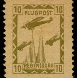 Germany 1919 Semi Official Airmail , Mi 15 LH