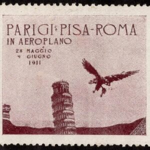 Italy 1911 Flight Vignette for Paris-Pisa-Rome