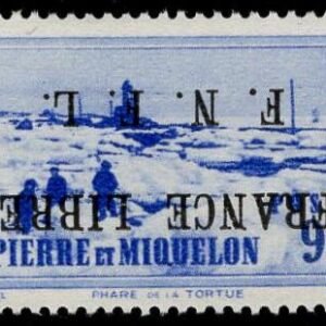 St. Pierre & Miquelon 238var NH XF Inverted Ovpt.