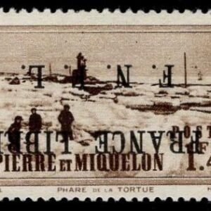 St. Pierre & Miquelon 241var NH XF Inverted Ovpt.