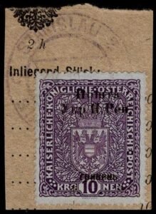 Western Ukraine 28 Used F-VF On Piece, Signed
