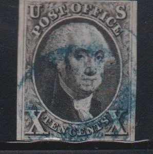 US Classics #2 Used  F - VF Four margins barely clear top and bottom light blue cancel  Cat Value: $850