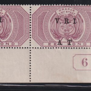 British Area N- Z #SGT48,48c Hinged Mint  VF Margin number pair  Cat Value: Stanley Gibbons: £380
