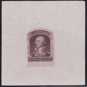 US Essays and Proofs #72E5d LH Mint  XF 90 cent 1861 red Violet on white   Cat Value: $175