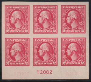 US Washington - Franklin #534 LH/NH Mint  XF superb lh plate block 2 bottom right stamps nh double plate number  Cat Value: $140+