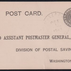 US Postal Stationery and Cut Squares #U21  Official Postal Card Light Mazeppa Cancel 10/1/13 light 1/2 internal crease at bottom mentioned for accuracy Cat Value: $500