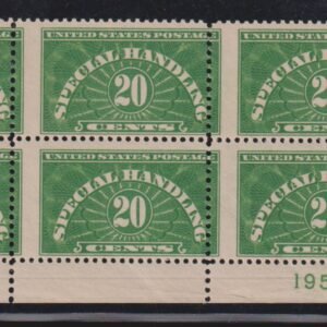 US Parcel Post #QE3 NH  Vertical Misperf Block of 8 includes LL